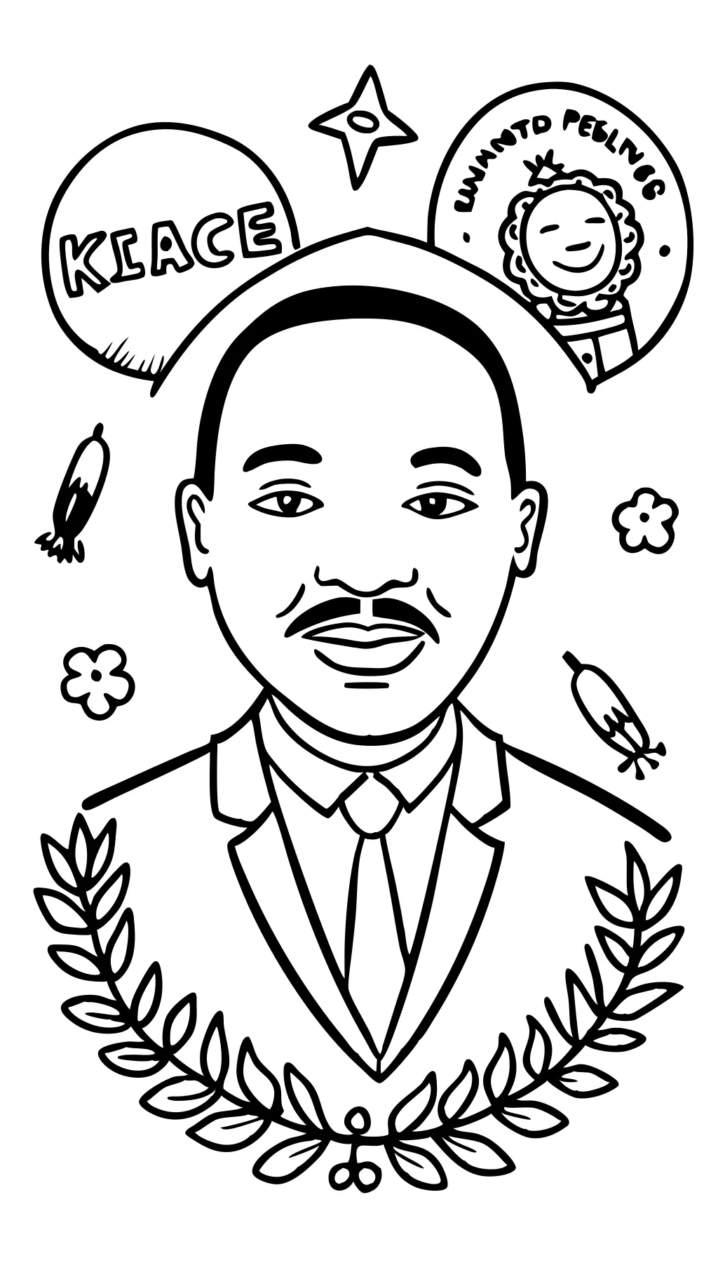 coloriages Martin Luther King Jr